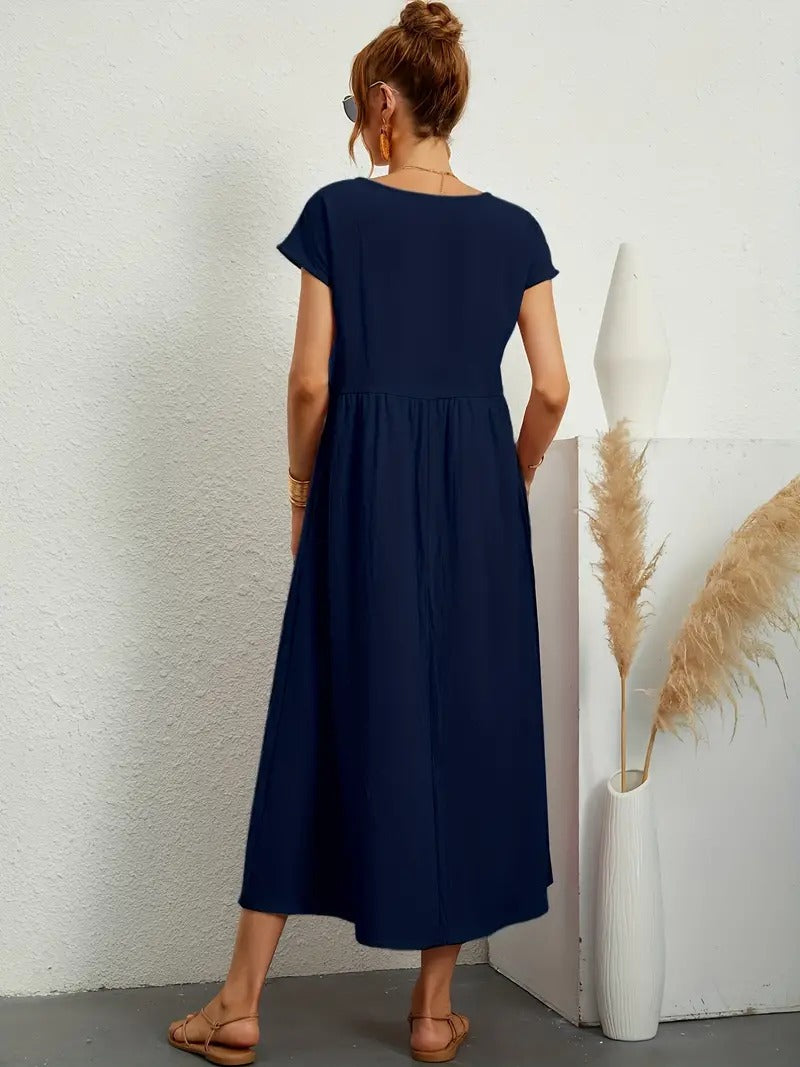 Rosetta Elevated Long Bell Shaped Dress Evening Wear Edit