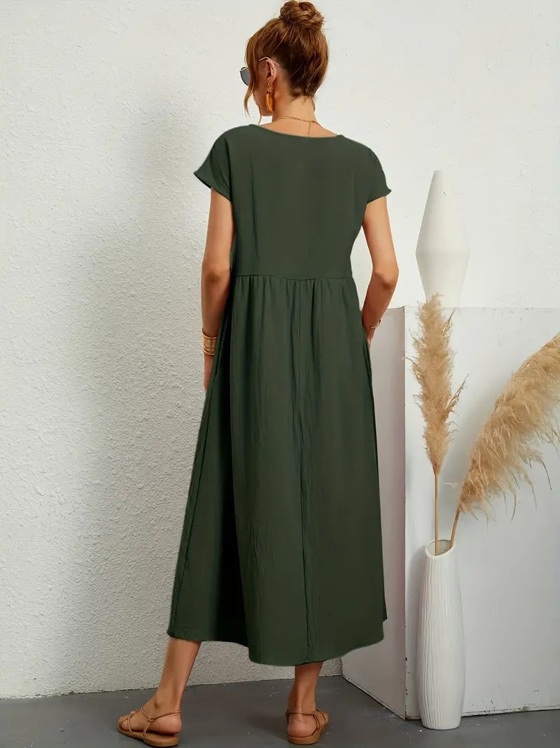Adela Luxe Long Bell Shaped Dress Elevated Occasion Wear