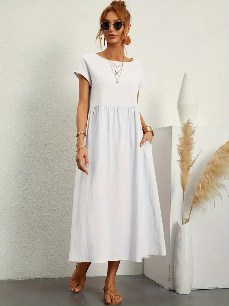 Adela Luxe Long Bell Shaped Dress Elevated Occasion Wear