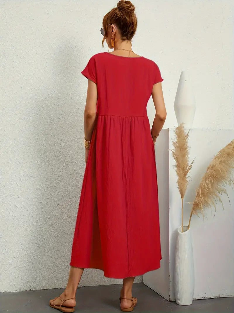 Rosetta Elevated Long Bell Shaped Dress Evening Wear Edit