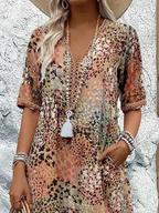 Elisa Vibrant Midi Length Premium Dress with Premium Casual Styling