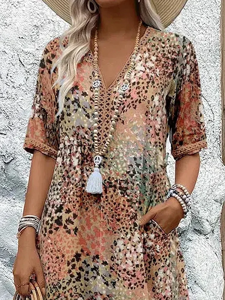 Elisa Vibrant Midi Length Premium Dress with Premium Casual Styling
