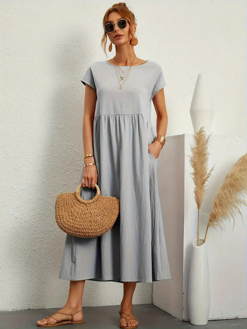 Adela Luxe Long Bell Shaped Dress Elevated Occasion Wear