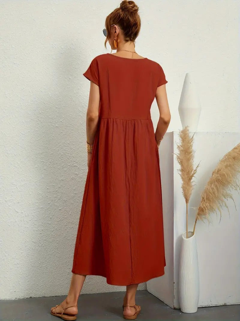 Rosetta Elevated Long Bell Shaped Dress Evening Wear Edit