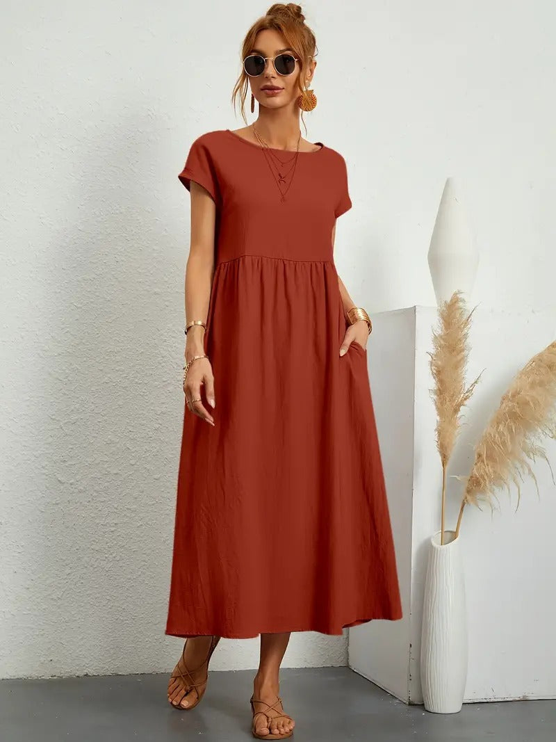 Rosetta Elevated Long Bell Shaped Dress Evening Wear Edit