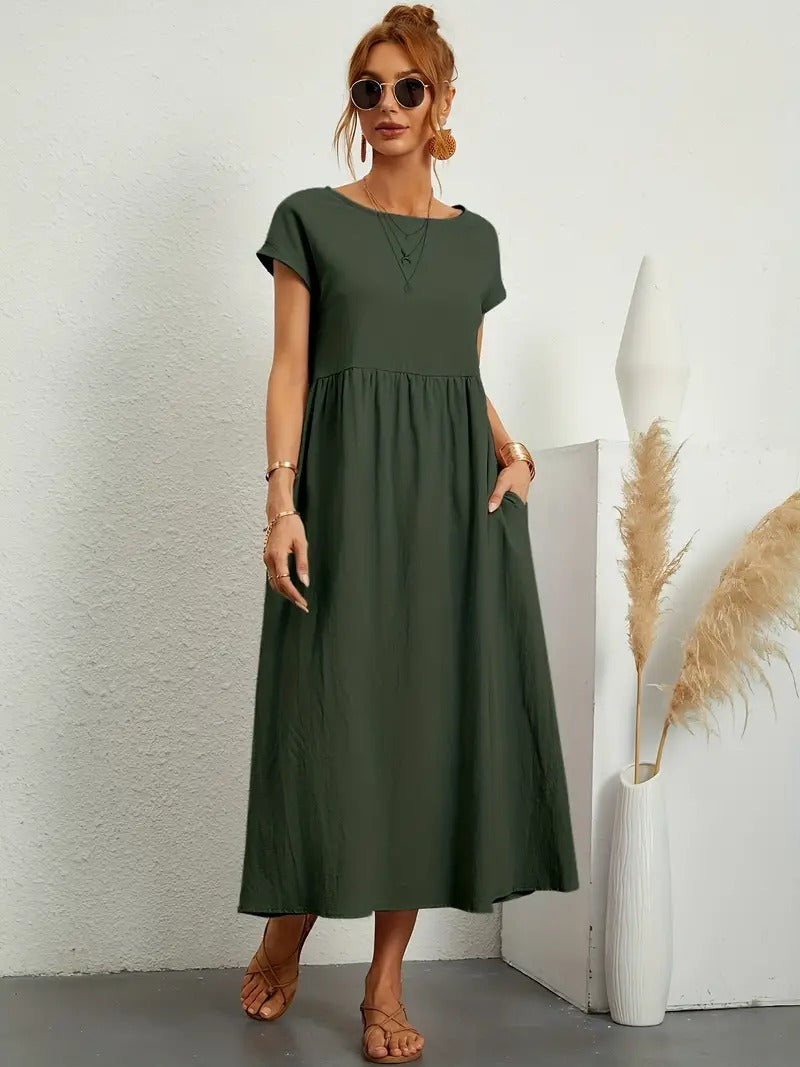 Adela Luxe Long Bell Shaped Dress Elevated Occasion Wear
