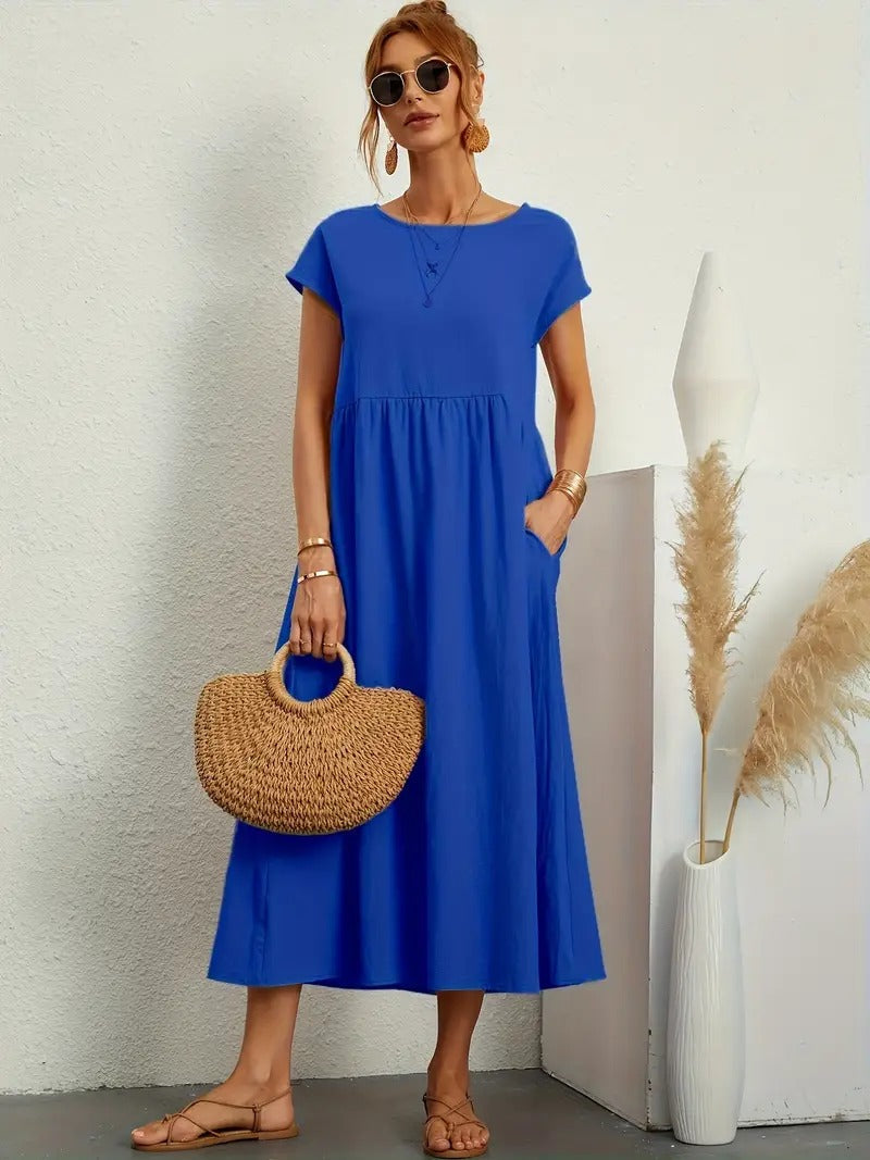 Adela Luxe Long Bell Shaped Dress Elevated Occasion Wear
