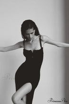 Draped Bustier Stylish Ribbed Midi Dress