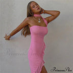 Draped Frill Stylish Tube Mini Dress