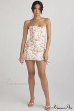 Draped Strapless Stylish Corset Dress