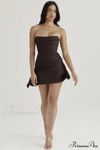 Draped Strapless Stylish Corset Dress