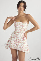 Draped Strapless Stylish Corset Dress