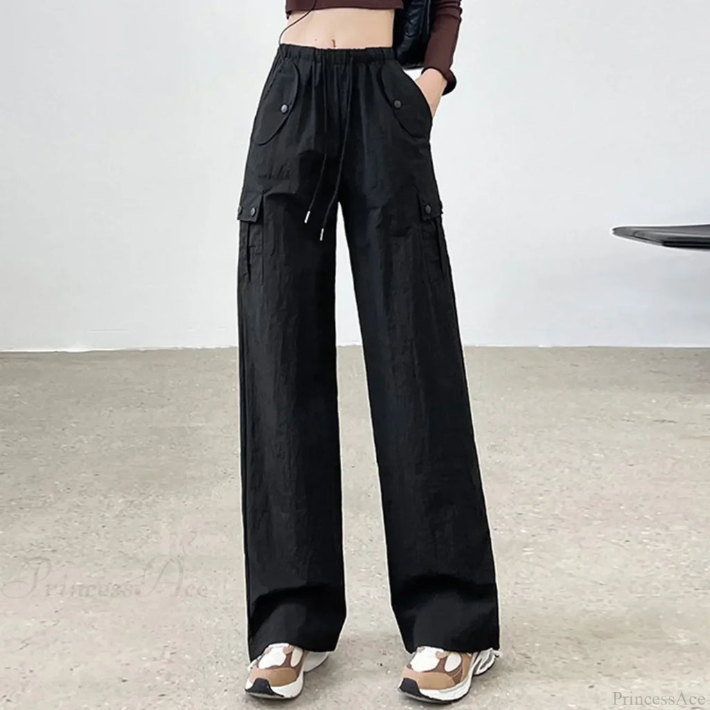 Drawstring Bound Feet Slim Fit Jogger Pants