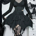 Drawstring Mini Skirt