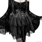 Drawstring Ruffle Fairycore Skirt
