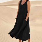 Fabiana Minimalist Dress with Pockets Elevated Occasion Wear