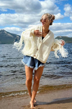 Duck Pattern Loose Knit Cardigan