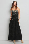 Evrona Bustier Diamonds Maxi Dress