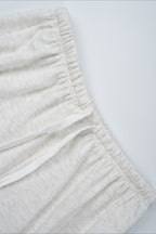 Solid Drawstring Waist Knit Pants
