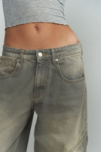 Vintage Patch Pocket Wide Leg Jean