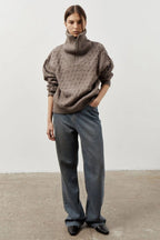 Chunky Knit Half Zip Sweater