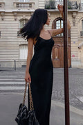Satin Backless Maxi Birthday Dress