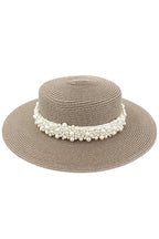 Pearl Embellished Beach Hat