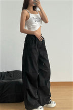 Solid Paneled Quick Dry Casual Pants
