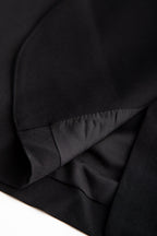 Black Button Detail Short Sleeve Blazer Dress