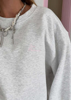 Oversized Gray Sweatshirt – Casual Long Sleeve Pullover