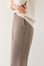 Wool Soft Straight Split Knit Pants