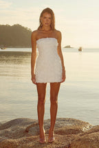 3D Floral Strapless Bodycon Birthday Dress
