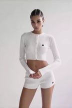 Vintage Embroidered Crop Cardigan