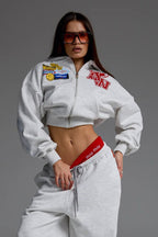 Motorcycle Graphic Zip Up Hoodie