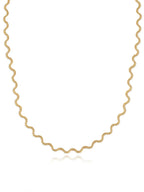 Textured Wave Chain Necklace