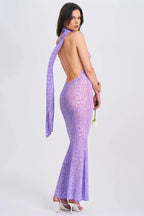 Fantoye Transparent Print Maxi Dress