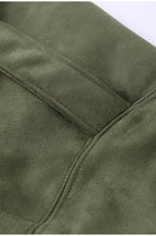 Suede Cropped Zip-Up Jacket