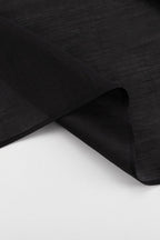 Double Layer Sheer Black High Slit Bodycon Skirt
