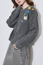 Vintage Floral Embroidery Sweater