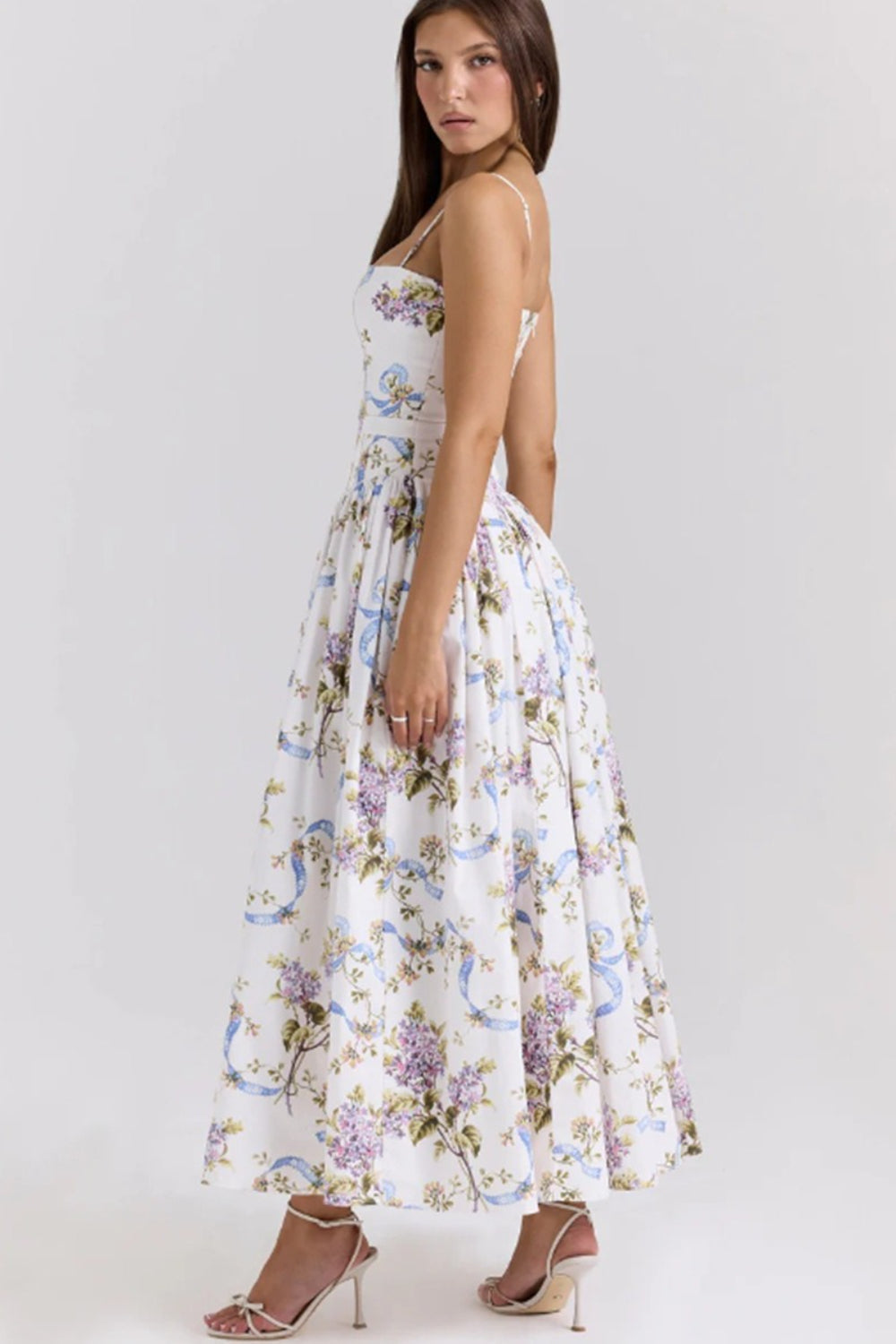Romantic Tiered  A-Line Floral Dress
