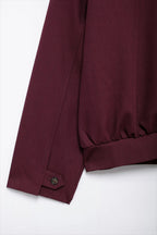 Burgundy Casual Zip Jacket