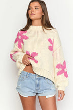 Pullover Floral Detail Sweater