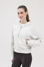 Warm Half-Zip Loose Hoodie