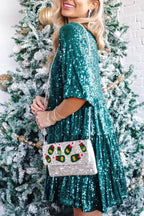 Sequined Layered Babydoll Dress