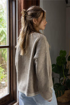 Colorblock Crew Neck Knit Sweater