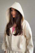 Zipper Hoodie Long Sleeve Wide Leg Pants Two Piece Set
