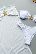 Sexy Bikini with Beach Skirt Three Piece Swim Set