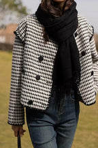 Tweed Houndstooth Short Jacket