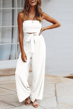 Summer Fashion Sexy Tube Top Strapless Casual Jumpsuit
