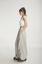 Balloon Drawstring Palazzo Pants